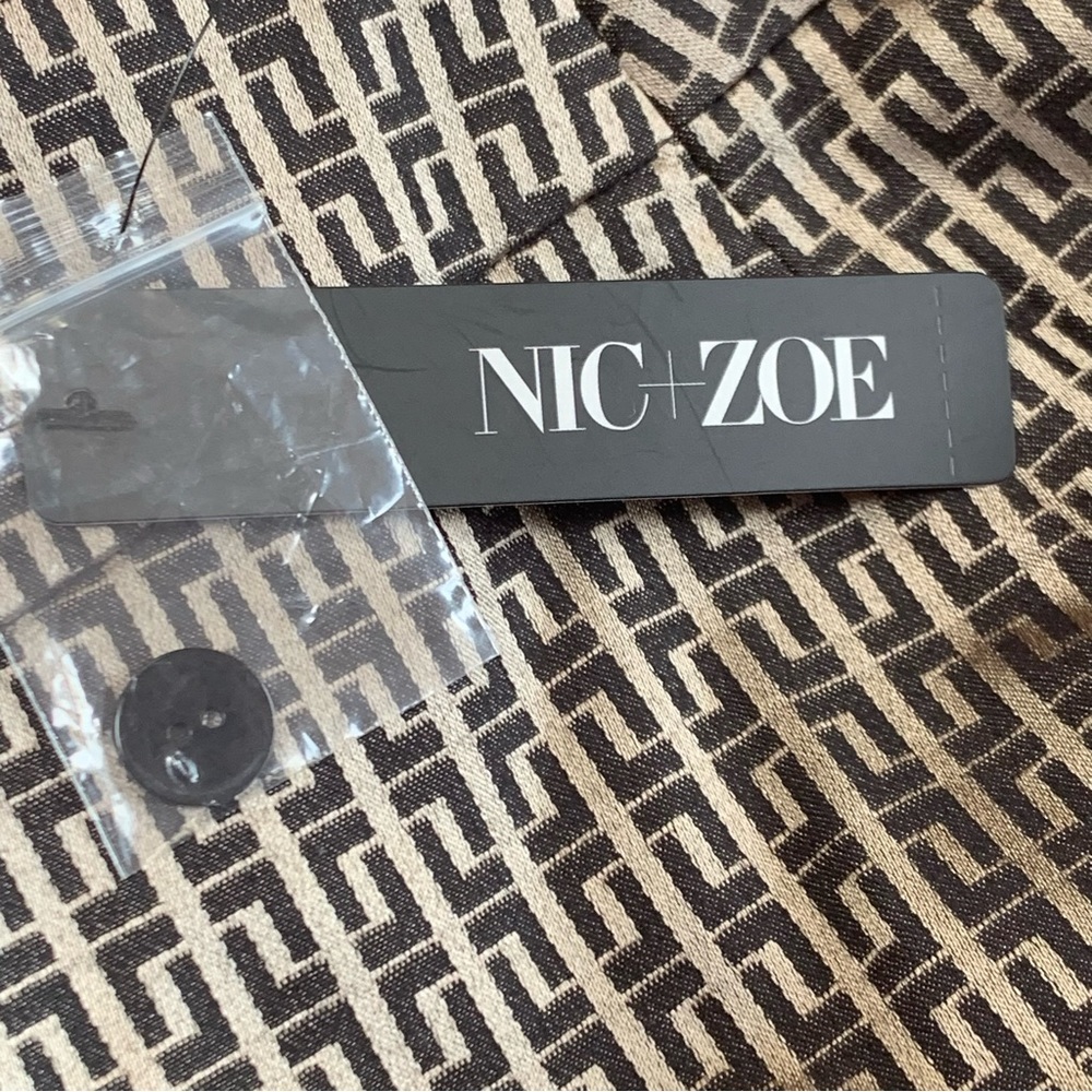 Nic + Zoe Geometric Jacquard Dress Pants size 12 - Picture 7 of 13